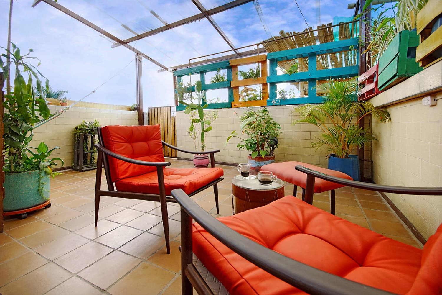 Antejardín de Ding Dong Hostel