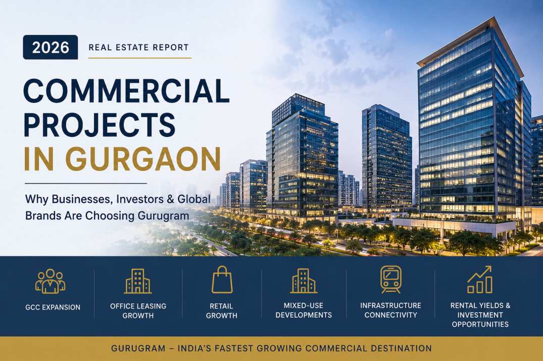Gurgaon Commercial Real Estate Report 2026 Why Commercial Projects in Gurgaon Are Attracting GCCs, Global Investors, Retail Brands, and Corporate Occupiers